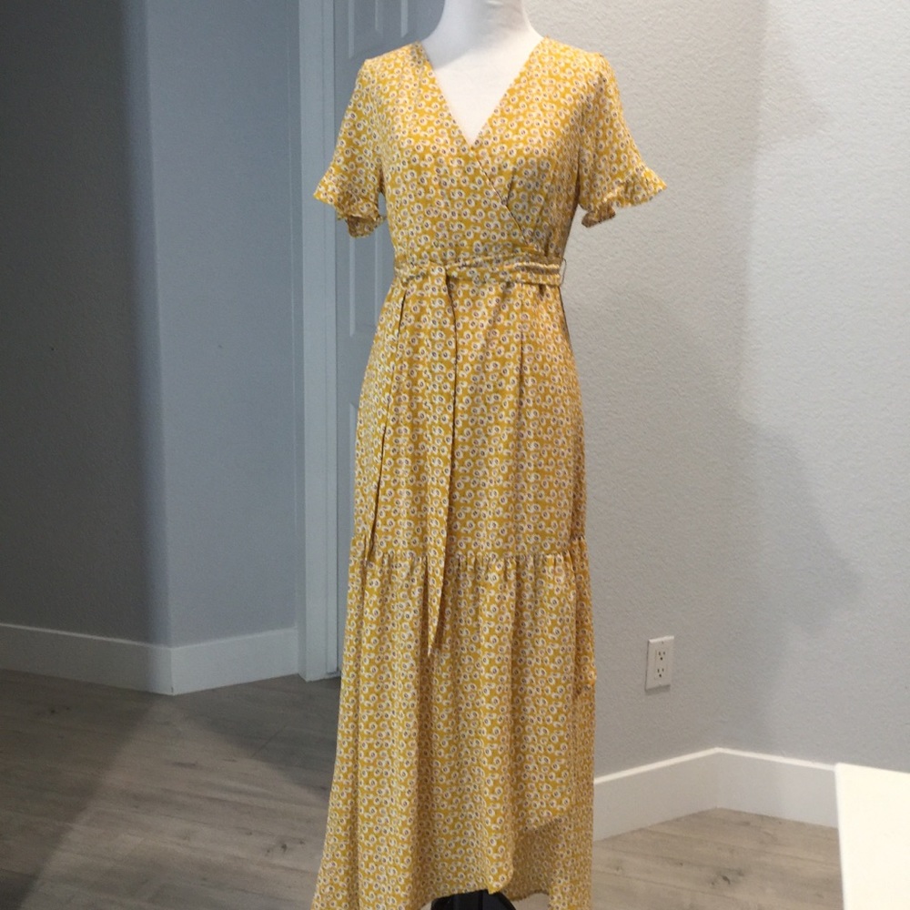 one clothing Yellow Floral Maxi Dress